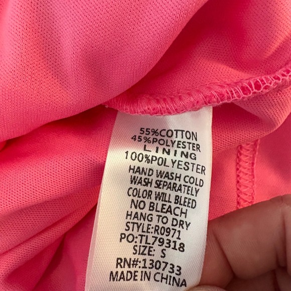 Umgee USA NWT Pink Floral Lace Mini‎ Dress Short Sleeve Shirt Dress Womens Small - Picture 12 of 13